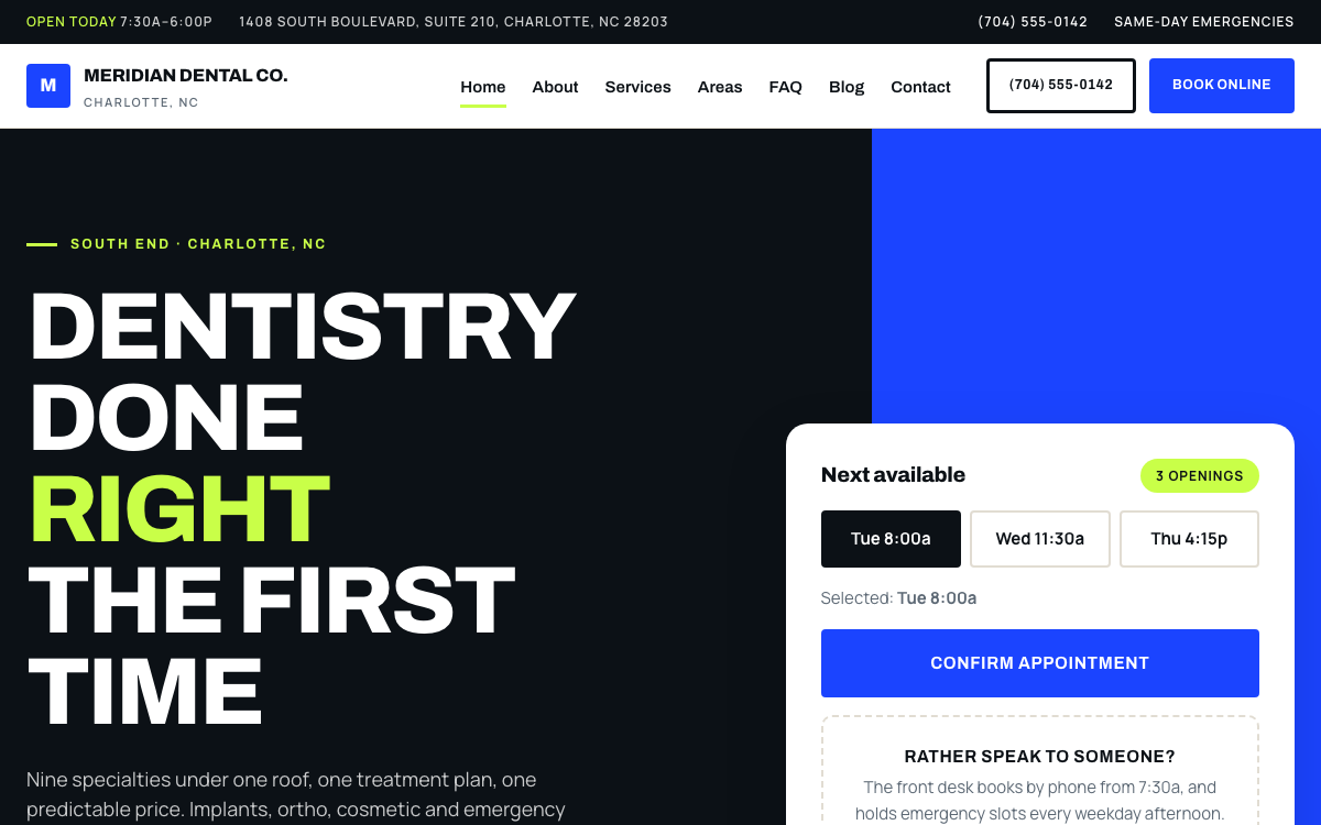 Meridian — Dental preview